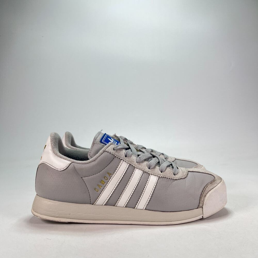 adidas Samoa Grey White Classic Retro Casual Sneakers BY3521 Women's Size 7.5